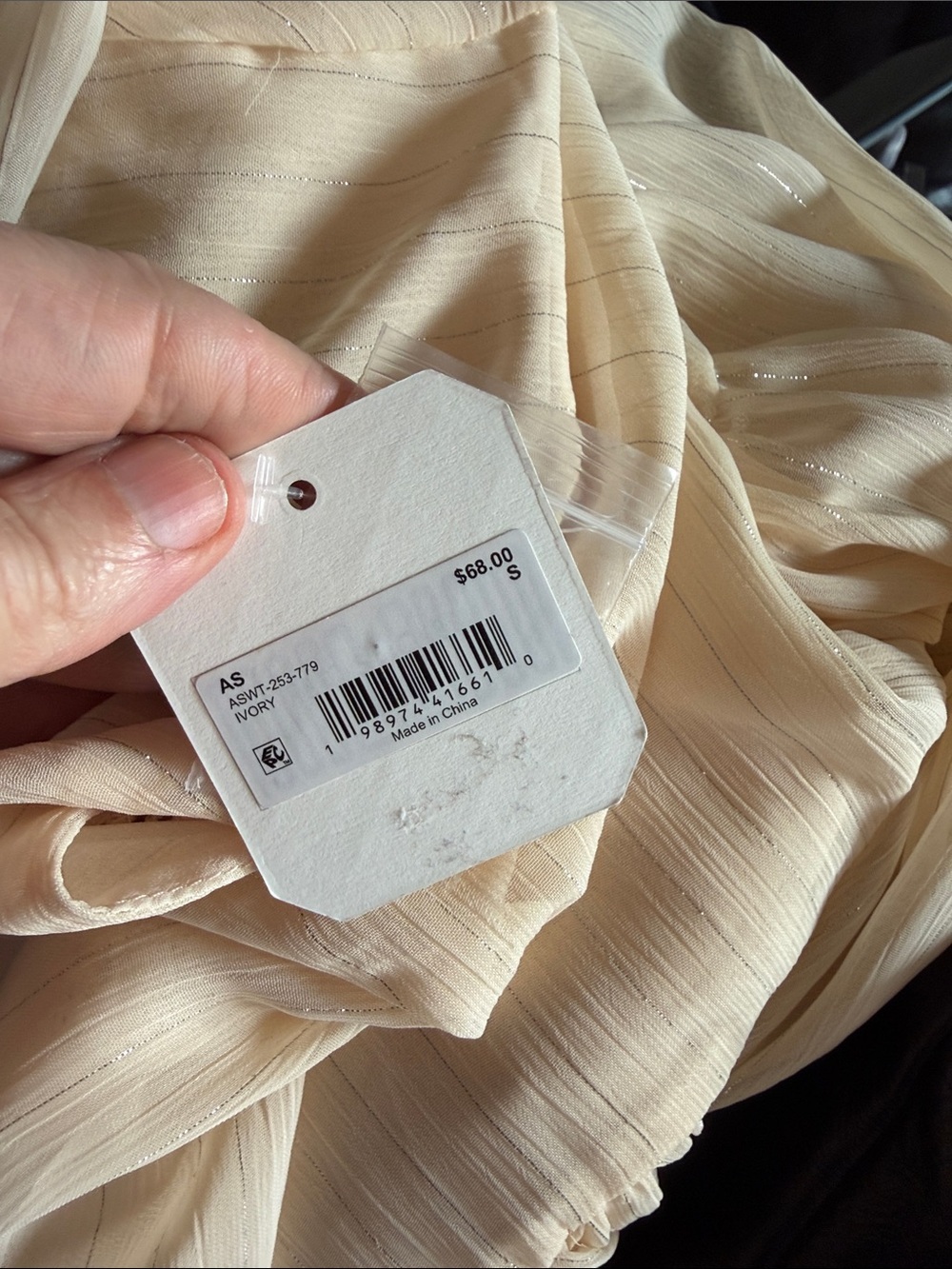 Altar'd State Cream Lace Yoke Peasant Top - Picture 4 of 4